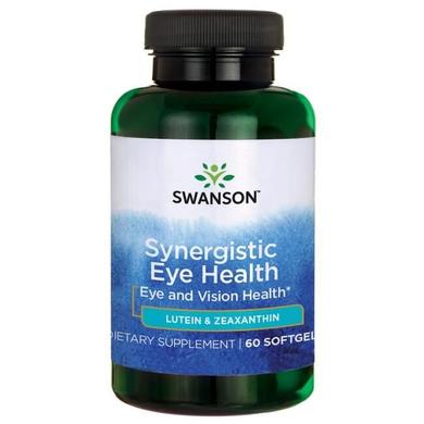 Лютеїн з зеаксантином, Ultra Synergistic Eye Health, Swanson, 60 гелевих капсул - фото