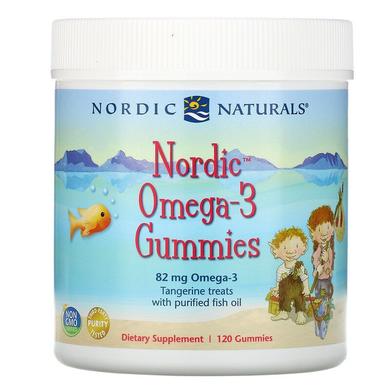 Риб'ячий жир для дітей (мандарин), Omega-3 Gummies, Nordic Naturals, 120 желе - фото