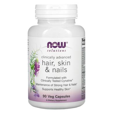 Вітаміни для волосся, нігтів і шкіри, Hair, Skin & Nails, Now Foods, Solutions, 90 капсул - фото