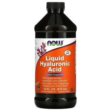 Гіалуронова кислота рідка, Hyaluronic Acid, Now Foods, 100 мг, 473 мл - фото