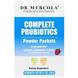 Пробиотики сухие, Complete Probiotics, Dr. Mercola, вкус малины, 30 пакетиков по 3,5 г, фото – 1