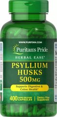 Подорожник шелуха, Psyllium Husks, Puritan's Pride, 500 мг, 400 капсул - фото