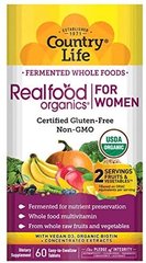 Витаминно-минеральный комплекс, Real food organics for Women, Country Life, 60 таблеток - фото