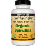 Спирулина, Spirulina, Healthy Origins, органик, 500 мг, 720 таблеток, фото