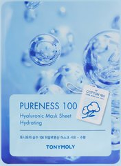 Тканевая маска гиалуроновой кислотой, Pureness 100 Hyoluronic Mask Sheet, Tony Moly, 21 мл - фото