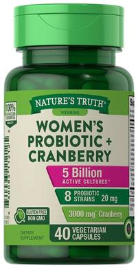 Клюква с пробиотиками для женщин, Nature's Truth, 40 капсул - фото