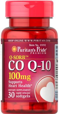 Коэнзим Q-10, Q-SORB™ Co Q-10, Puritan's Pride, 100 мг, 30 капсул - фото