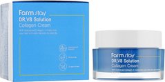 Крем для обличчя з колагеном від зморшок з освітлюючою дією, Dr.V8 Solution Collagen Cream, FarmStay, 50 мл - фото