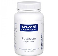 Калий (аспартат), Potassium (aspartate), Pure Encapsulations, 90 капсул - фото