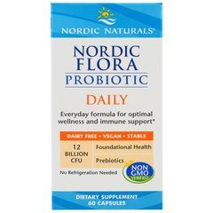 Пробиотики, Flora Probiotic, Nordic Naturals, ежедневные, 60 капсул - фото