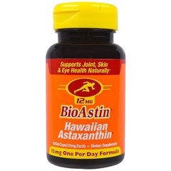 Астаксантин, Nutrex Hawaii, БіоАстін, 12 мг, 50 гелевих капсул - фото