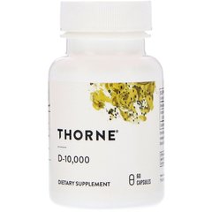 Вітамін D-10 000, Vitamin D, Thorne Research, 60 капсул - фото