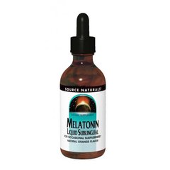 Мелатонін, Melatonin, Source Naturals, смак апельсина, рідина, 118,28 мл - фото
