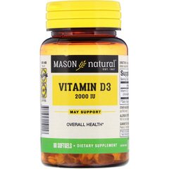 Витамин D3, 2000 IU, 60 капсул - фото