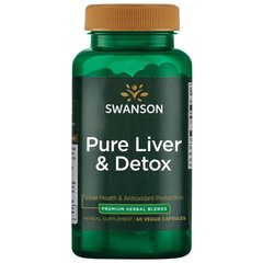 Поддержка и детоксикация печени, Ultra Pure Liver and Detox, Swanson, 60 вегетарианских капсул - фото