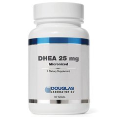 ДГЕА, мікронізований, DHEA, Douglas Laboratories, 25 мг, 60 таблеток - фото