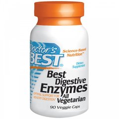 Пищеварительные ферменты, Digestive Enzymes, Doctor's Best, 90 капсул - фото