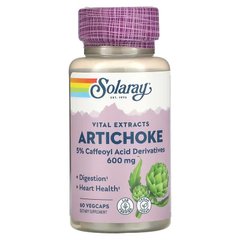 Артишок, екстракт листя, Artichoke Leaf Extract, Solaray, 300 мг, 60 капсул - фото