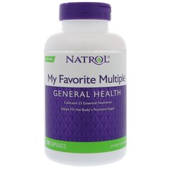 Мультивітаміни (без заліза), Multivitamin, Natrol, 180 капсул - фото
