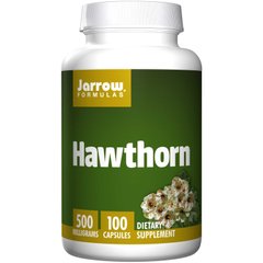 Боярышник, Hawthorn, Jarrow Formulas, 500 мг, 100 капсул - фото