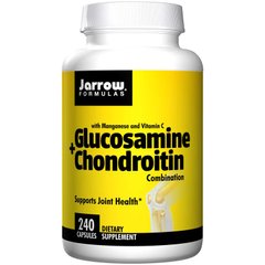 Глюкозамін хондроїтин, Glucosamine + Chondroitin, Jarrow Formulas, 240 капсул - фото