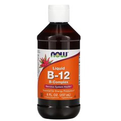 Now Foods, B12, жидкий комплекс витамина B, 237 мл - фото