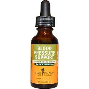 Підтримка кров'яного тиску, суміш екстрактів, Blood Pressure Support, Herb Pharm, органік, 30 мл - фото