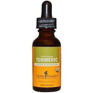 Куркума, екстракт кореня, Turmeric, Herb Pharm, 30 мл - фото