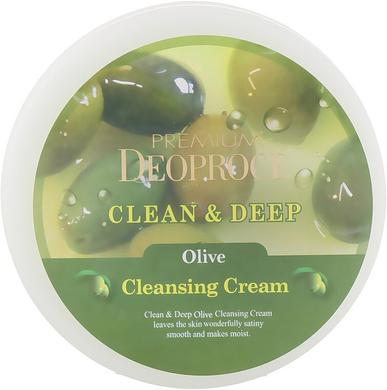 Крем для лица очищающий с экстрактом оливы, Premium Clean & Deep Olive Cleansing Cream, Deoproce, 300 г - фото