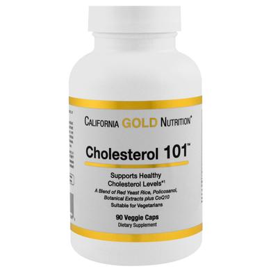 Снижение уровня холестерина, Cholesterol 101, California Gold Nutrition, 90 капсул - фото