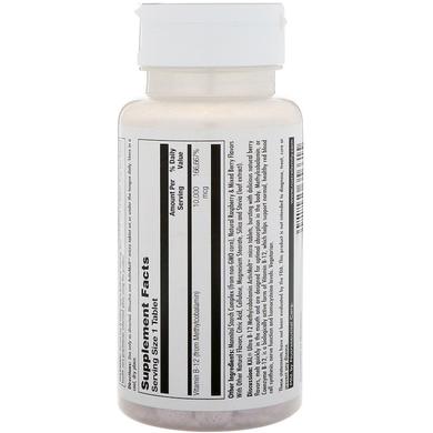 Ультра B-12 метилкобаламін, Ultra B-12 Methylcobalamin, Kal, малина, 10000 мкг, 30 таблеток - фото