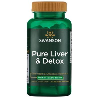 Підтримка і детоксикація печінки, Ultra Pure Liver and Detox, Swanson, 60 вегетаріанських капсул - фото