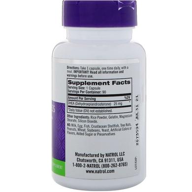 ДГЭА, дегидроэпиандростерон, DHEA, Natrol, 25 мг, 90 капсул - фото