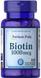 Біотин, Biotin, Puritan's Pride, 1000 мкг, 100 таблеток, фото – 1