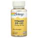 Вітамін D3+K2, Soy-Free, Solaray, 120 вегетаріанських капсул, фото – 1