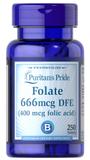 Фолієва кислота, Folic Acid, Puritan's Pride, 400 мкг, 250 таблеток, фото