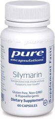 Силимарин, Silymarin, Pure Encapsulations, 60 капсул - фото