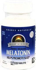 Мелатонін 3 мг, Source Naturals, 120 таблеток - фото