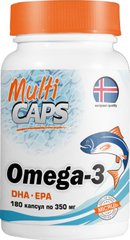 Омега-3, Multicaps, 350 мг, 180 капсул - фото