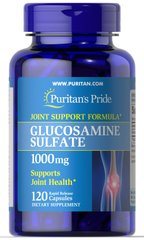 Глюкозамин сульфат, Glucosamine Sulfate, Puritan's Pride, 1000 мг, 120 капсул - фото