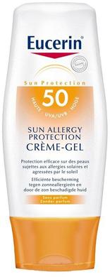 Сонцезахисний крем-гель для тіла з фактором УФ-захисту SPF 50 для шкіри, схильної до сонячної алергії, Eucerin, 150 мл - фото