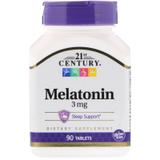 Мелатонін, Melatonin, 21st Century, 3 мг, 90 таблеток, фото