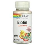 Біотин, Biotin, Solaray, фруктовий смак, 5000 мкг, 60 цукерок, фото