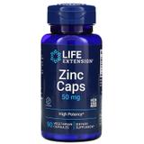 Цинк высокой эффективности, Zinc Caps, High Potency, Life Extension, 50 мг, 90 вегетарианских капсул, фото