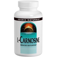 L-карнозин, L-Carnosine, Source Naturals, 500 мг, 60 таблеток - фото