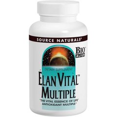 Мультивітаміни, Elan Vital Multiple, Source Naturals, 90 таблеток - фото
