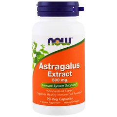 Экстракт Астрагала, Astragalus, Now Foods, 500 мг, 90 капсул - фото