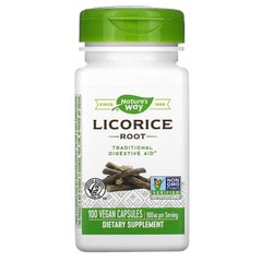 Корень солодки (Licorice), Nature's Way, 450 мг, 100 капсул - фото