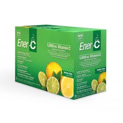 Шипучий Порошковый Витаминный Напиток, Вкус Лимона и Лайма, Vitamin C, Ener-C, 30 пакетиков - фото