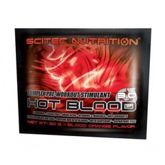 Предтренировочный комплекс, Hot Blood 3.0, голубая гуарана, Scitec Nutrition , 20 г - фото